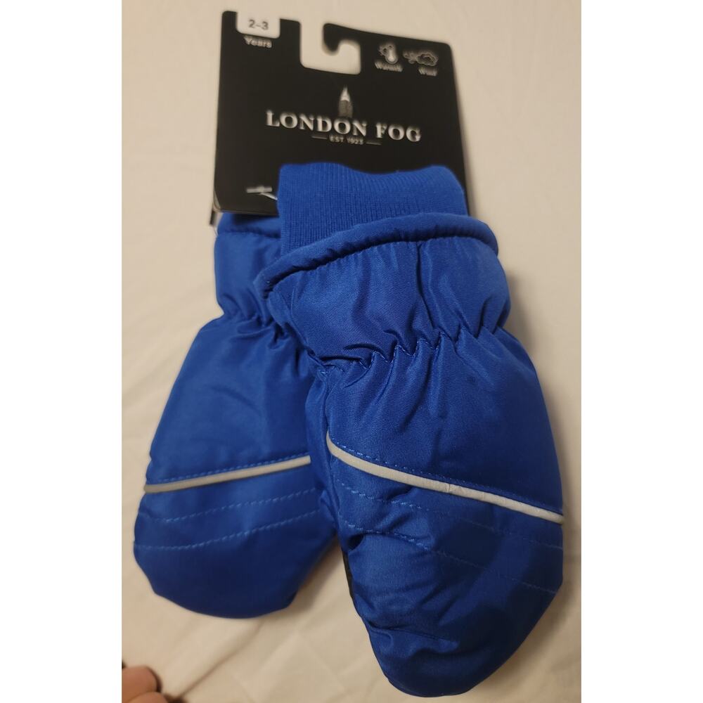 London Fog Royal Blue Children Unisex Insulated Reflective Mitten 2-3 Years Warm
